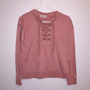 laced up long sleeve